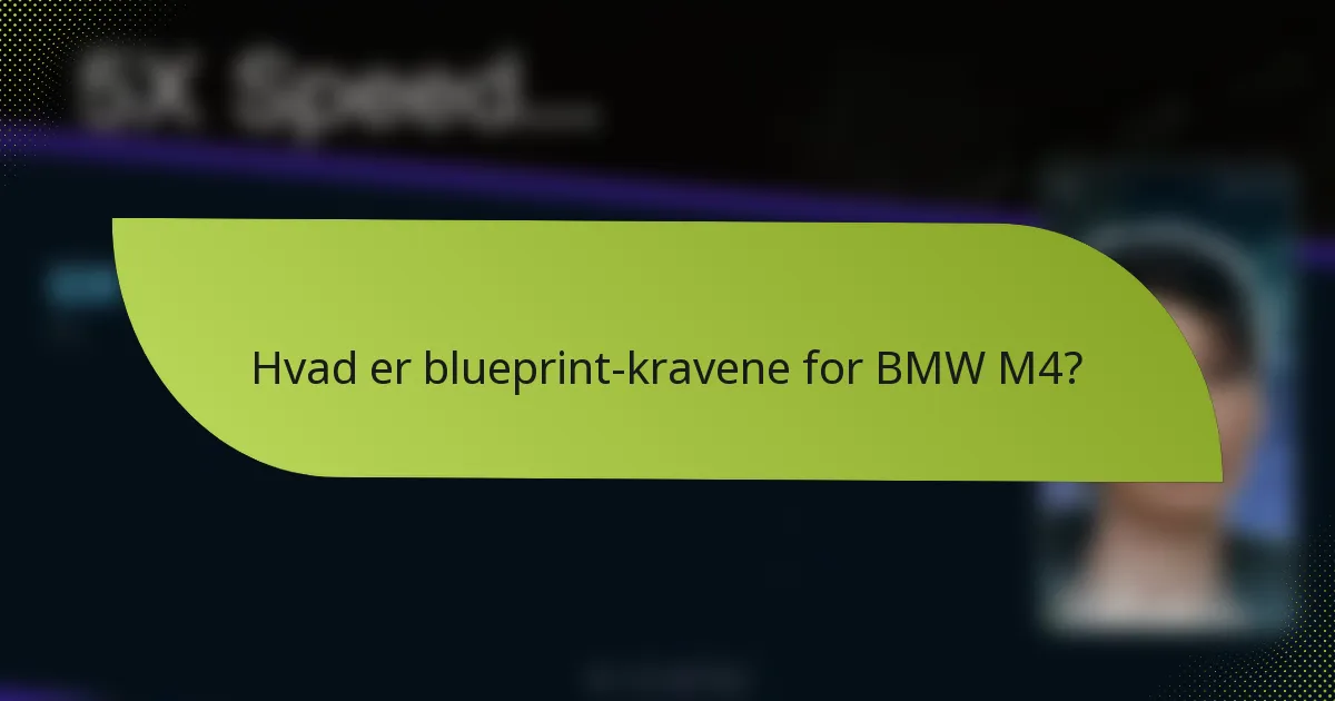 Hvad er blueprint-kravene for BMW M4?